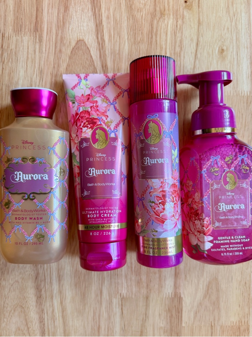 Bath & Body Works Aurora Pink & Gold Princess Body Care Set